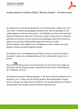 Aufbau Greenline-RollUp "Bambus Quader"  mit Bedruckung