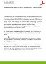 Aufbau Greenline-RollUp "Bambus rund 2"  mit Bedruckung